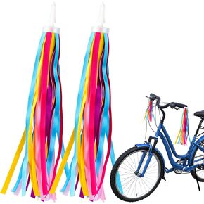 Kids Bike Streamers Scooter Bicycle Handlebar Streamers Colorful Bicycle Tassel Ribbon Bike Accessories Bike Decoration for Boys Girls (1 Pair) in Kuwait