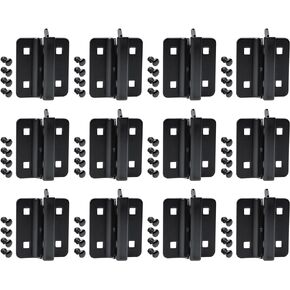 12 Pack E-Track Connector, Bolt-on Steel Cargo Securement Connector for Enclosed Trailers, Trucks, Trailers, Vans, Garages, E-Track Accessory