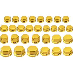 Motoforti Screw Cap Motorcycle Motorbike Screw Nut Bolt Cap Cover Decoration for Kawasaki for Honda Black