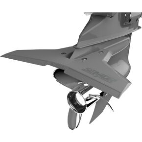 STINGRAY HYDROFOILS - Classic Senior 2 Hydrofoils for 40-300 hp (Black) - Stabilizer Fins for Outboard/Outdrive Motors - Made in The USA