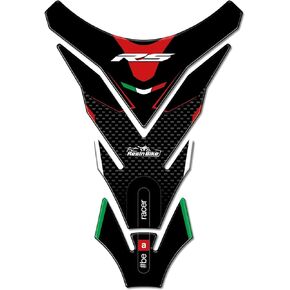 Resin Bike Motorcycle 3D Stickers Compatible with Aprilia RS. Fuel Tank Protection from Bumps and Scratches. Motorcycle Resin Stickers - Carbon Fiber Effect - Made in Italy