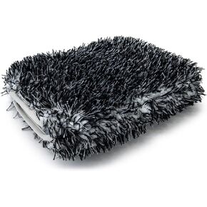 [Wash Monster] Plush Car Wash Pad (9 in. x 7 in.) Blue - 1 Pack | Soft & Plush Absorbent Microfiber Fibers | Large, Fits in Bucket
