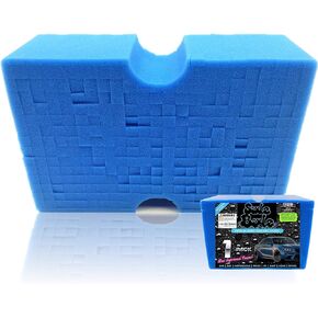 Sudz Budz® Premium Jumbo Foam Grid Car Wash Sponge 1pc | Anti-Marring Sponge for Soap and Rinseless Washing | Cross-Cut, Easy Grip, Large Sponge. Durable, Soft, Scratch-Free Car Cleaning and Detailing
