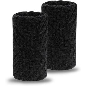 INDEEMAX Wrist Sweatbands for Women and Men 1 Pair, Cotton Absorbent Sports Wrist Bands for Tennis Basketball Volleyball Working Out