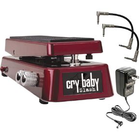 Dunlop SW95 Slash Wah with ECB004 18-volt Power Supply and 2 6-inch Patch Cables