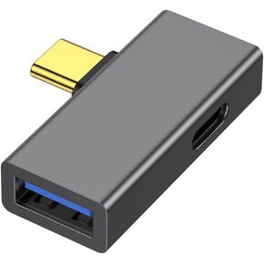 BCLINK 2-in-1 USB C to USB 3.1 Adapter with 100W Charging Port, Thunderbolt 4/3 OTG Converter for Meta Quest 2, iPhone 15, MacBook, iMac, iPad and More - Space Gray