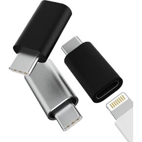 3 Pack Lightning to USB-C Adapter, Charging Compatible with iPhone 15, iPad Pro/Air/Mini, MacBook and More USB C Devices, Supports Data Transmission [Not Designed for OTG/iPad Pencil] in Kuwait