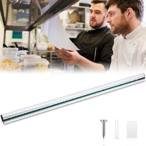 Irenare Ticket Holder for Restaurant, 36/48/60'' Ticket Check Rack Restaurant Order Holder Ticket Rail Display Slide Ticket Rack for Commercial Kitchen Cafes Pubs Bars(36 Inch, 1 Pc)