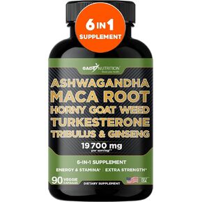 Ashwagandha - Maca Root - Horny Goat Weed - Turkesterone - Tribulus - Ginseng