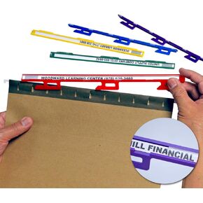 علامات تبويب مجلد ملفات معلقة جديدة قابلة للإدراج في مكتب MagniFile. فهارس تضاعف حجم عناوين ملفاتك للعثور على الملفات بسرعة! (مجموعة من 10)، أسود in Kuwait