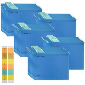 15 Pcs PP Hanging File Folders Letter Size,Hanging Folders with Tabs,File Folders for Filing Cabinet Hanging Files for Bulky Files,Medical Charts,Office AMD School Desktop File Storage