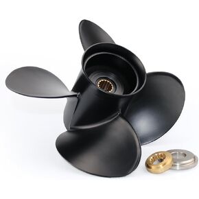 Outboard Propeller fit Yamaha 115 T50 60 70 75 80 85 90 100 130 HP Engines, OEM 15 Spline Tooth Outboard Prop, RH Aluminum Propellers