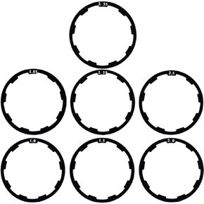 Bicycle Flywheel Washer Spacer Cassette Headset Gasket Hub Bottom Bracket Bike Cycling Flywheel Axle for MTB Road Bike 1mm 1.5mm 1.85mm 2mm 2.18mm 2.35mm 2.5mm(7 pcs)