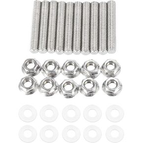 X AUTOHAUX 10pcs Stainless Steel Exhaust Manifold Bolt Stud Hardware for Honda for Acura B C D F H K Series Engines