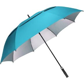 G4Free 54/62/68 Inch Extra Large Windproof Golf Umbrella UV Protection Automatic Open Double Canopy Vented Sun Rain Umbrella Oversize Stick Umbrellas