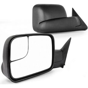 SCITOO Towing Mirrors fit 1994-2001 for Dodge Ram 1500 1994-2002 for Dodge Ram 2500 3500 Manual Folding and Flip Up No Heated No Turn Signal Tow Mirror Pair Set