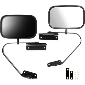 SCITOO Side View Mirrors fit for 1980-1996 for Ford F150 F250 F350 F450 Ranger Bronco Explorer Truck Pickup Towing Mirrors Pair Replacement Mirror Manual Fold Manual adjustment FO1321106-D42