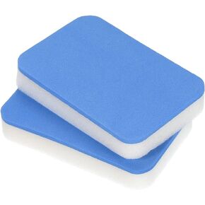 PATIKIL Table Tennis Rubber Cleaner, 2 Pack Ping Pong Cleaning Sponge Paddle Cleaner Racket Care Soft, Blue White