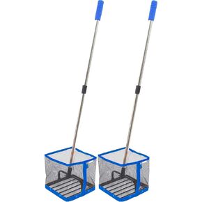 Glemall Table Tennis Ping Pong Balls Collector - Ping Pong Ball Picker Upper Retriever with Adjustable Length Table Tennis Net Bag Handle for Storage Hold up About 120 Table Tennis Balls
