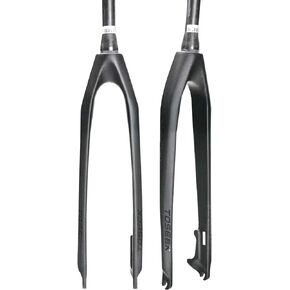 TOSEEK 1-1/8'' 26/27.5/29'' 3K T800 Full Carbon Fiber Rigid Disc Brake MTB Fork, 28.6mm Threadless Straight/Tapered Tube Superlight Mountain Bike Front Forks