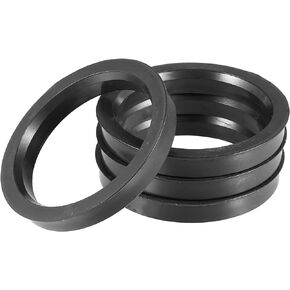ACROPIX 73.1mm to 59.6mm Universal Car Hub Centric Rings Black - Pack of 4