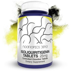 Isoliquiritigenin Controlled Dissolve Tablets | 60 Count | 25mg | Licorice Extract | Glycyrrhiza glabra | Mood, Relaxation, and Energy Support