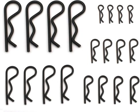 20 Pcs 5 Sizes Stainless Steel Cotter Pins R Clips Retaining Pins Hitch Pin Hair Pin Assortment Spring Clip Retainer Pins Kit for Hitch Pin Lock System, Garage,Trucks, Engine Repair in Saudi Arabia