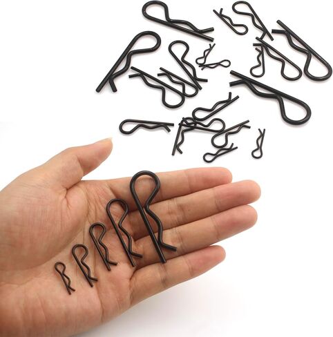 20 Pcs 5 Sizes Stainless Steel Cotter Pins R Clips Retaining Pins Hitch Pin Hair Pin Assortment Spring Clip Retainer Pins Kit for Hitch Pin Lock System, Garage,Trucks, Engine Repair in Saudi Arabia