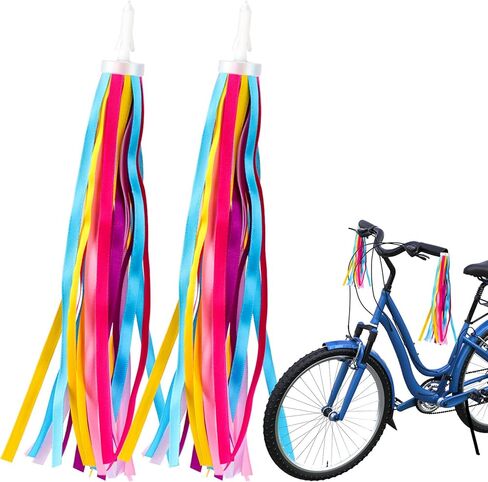 Kids Bike Streamers Scooter Bicycle Handlebar Streamers Colorful Bicycle Tassel Ribbon Bike Accessories Bike Decoration for Boys Girls (1 Pair) in Kuwait