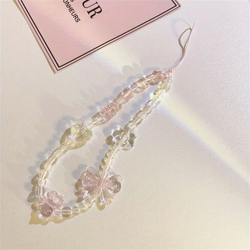 Y2K Phone Charms Cute Aesthetic Cell Phone Charm Strap Pink Kawaii Strawberry Butterfly Star Phone Chain Lanyard Accessories for Phone Bag Keychain Camera Pendants Decor in Saudi Arabia