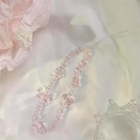 Y2K Phone Charms Cute Aesthetic Cell Phone Charm Strap Pink Kawaii Strawberry Butterfly Star Phone Chain Lanyard Accessories for Phone Bag Keychain Camera Pendants Decor in Saudi Arabia