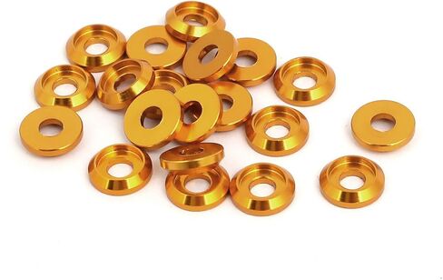 uxcell M3 Aluminum Alloy Bumper Engine Dress Up Washer Red 20pcs in Saudi Arabia