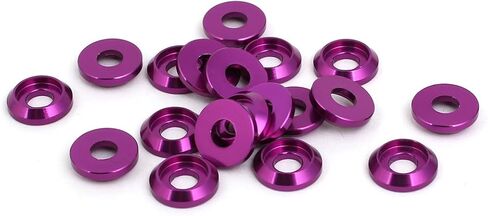 uxcell M3 Aluminum Alloy Bumper Engine Dress Up Washer Red 20pcs in Saudi Arabia