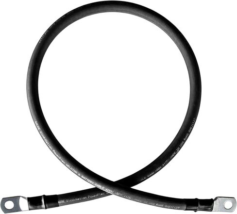 2/0 AWG 2/0 Gauge Red + Black Pure Copper Battery Inverter Cables Solar, RV, Car, Boat 12 in 3/8" + 5/16" Cable Lugs in Saudi Arabia