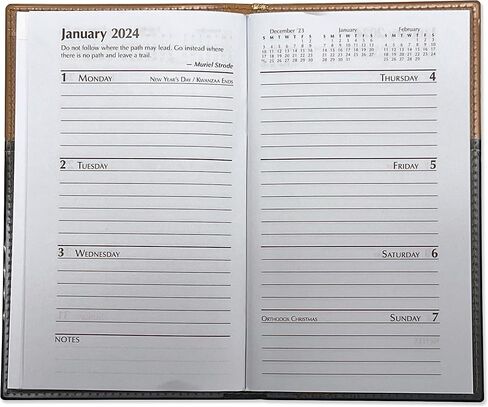 BookFactory 2025 Weekly Pocket Calendar 2025 Weekly Calendar 2025 Planner Agenda Organizer with Notepad (CAL-2025-POCKET(Organizer)) in Saudi Arabia