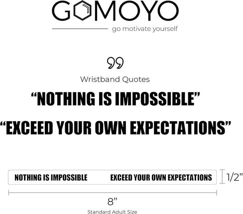 GOMOYO لا شيء مستحيل، يتجاوز توقعاتك الخاصة الأساور سيليكون تحفيزية، أساور مطاطية للياقة البدنية، والتدريبات، وممارسة الرياضة، وكرة السلة، ورفع، والرياضات الجماعية in Saudi Arabia