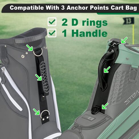 BIG TEETH Golf Bag Straps Swivel Backpack Straps Golf Bag Double Strap, Backpack Straps Replacement Adjustable Bag Strap in Saudi Arabia