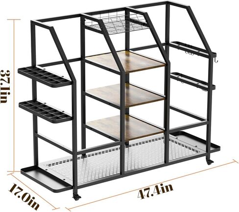 منظم حقيبة الجولف Sdyneut، منظم تخزين الجولف للمرآب، حامل منظم الجولف يناسب حقيبتين جولف وغيرها من ملحقات معدات الجولف رف تخزين الجولف مع عجلات للمرآب والنادي والسقيفة in Kuwait