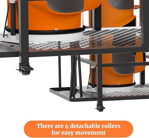 منظم حقيبة الجولف Sdyneut، منظم تخزين الجولف للمرآب، حامل منظم الجولف يناسب حقيبتين جولف وغيرها من ملحقات معدات الجولف رف تخزين الجولف مع عجلات للمرآب والنادي والسقيفة in Kuwait