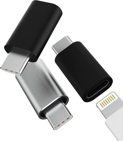 3 Pack Lightning to USB-C Adapter, Charging Compatible with iPhone 15, iPad Pro/Air/Mini, MacBook and More USB C Devices, Supports Data Transmission [Not Designed for OTG/iPad Pencil] in Kuwait