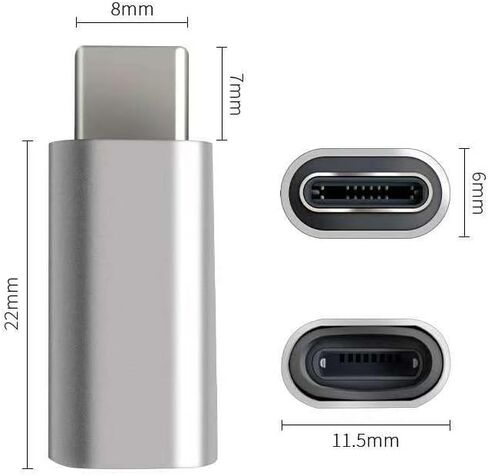 3 Pack Lightning to USB-C Adapter, Charging Compatible with iPhone 15, iPad Pro/Air/Mini, MacBook and More USB C Devices, Supports Data Transmission [Not Designed for OTG/iPad Pencil] in Kuwait