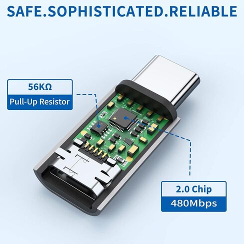 محول QianLink Micro USB إلى USB C، 8 عبوات من محول USB من النوع C من الألومنيوم متوافق مع Samsung Galaxy S10 S9 S8 Plus Note 9 8، LG V40 V35 V30 V20 G7 G6، Pixel 2 XL، Moto Z2 Z3 (رمادي) in Kuwait