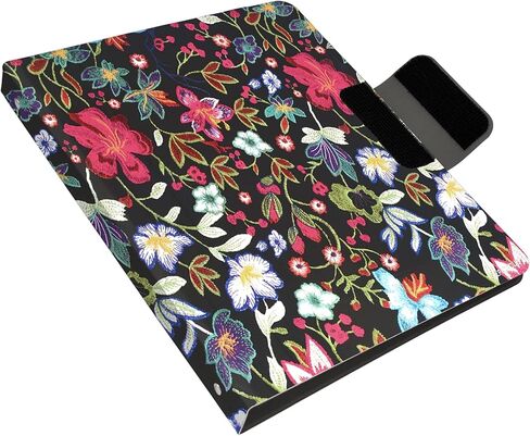 Padfolio Ring Binder with Expanded Document Bag, Flower Texture PU Leather Organizer Portfolio with 3-Ring Binder and Clipboard (Red) in Kuwait