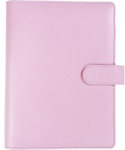 A5 Binder Cover with Magnetic Buckle Closure, 6 Ring A5 PU Leather Binder Personal Notebook for Organizing Planner Refill Pages, Photo Card Binder Sleeves, Multi-Functional Card Collectors in Saudi Arabia