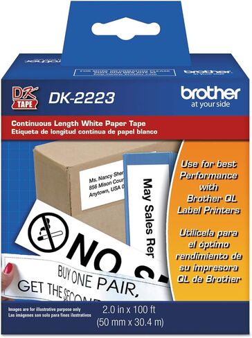 Brother Printer Continuous Length White Paper Tape (DK2223) in Saudi Arabia