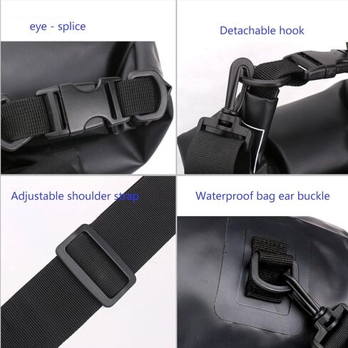 WENZIDAO PVC waterproof bag, bucket bag, waterproof bag, beach drift swimming bag, foldable outdoor backpack (3L), suitable for camping, hiking, and outdoor water collection experience. in Saudi Arabia
