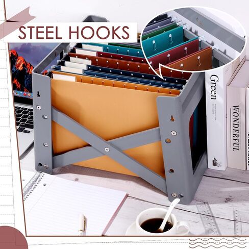 Yaomiao 24 Pack Hanging File Folders 3 Pleats Letter Size File Cabinet Folders with 1/5-Cut Adjustable Tabs Expandable Document Cabinet Colored for Home Desk Office Organization(Bright Color) in Kuwait