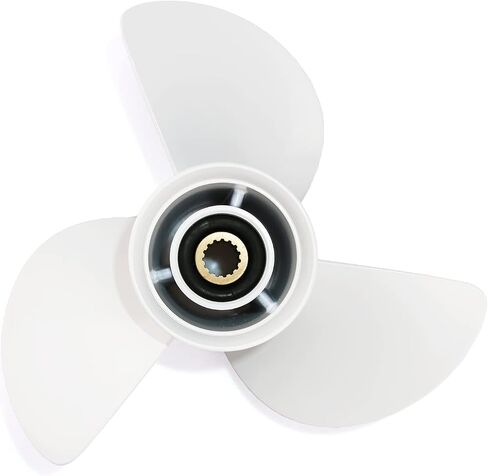 المروحة الخارجية تناسب محركات Yamaha 115 T50 60 70 75 80 85 90 100 130 HP، OEM 15 دعامة أسنان خارجية، مراوح ألومنيوم RH in Saudi Arabia