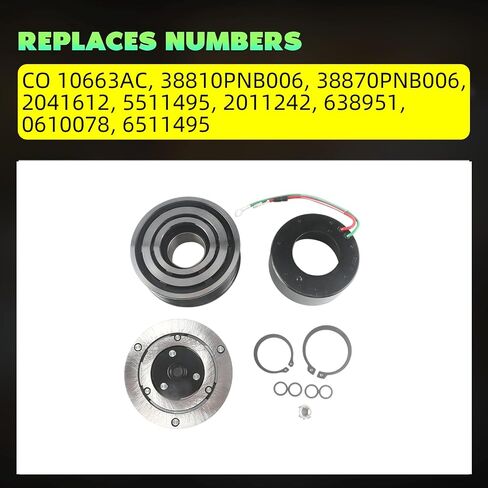 HLBTK CO 10663AC AC قابض الضاغط يصلح لهوندا CR-V 2002-2006 2.4L in Kuwait
