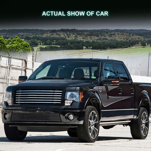 SCITOO مناسب لمرآة Ford Towing Mirror Chrome مرآة الرؤية الخلفية تناسب 2004-2014 لشاحنة Ford F-150 مع مرآة زجاجية للتحكم في الطاقة وإشارة الانعطاف الساخنة ومصباح البركة - جانب الركاب in Kuwait